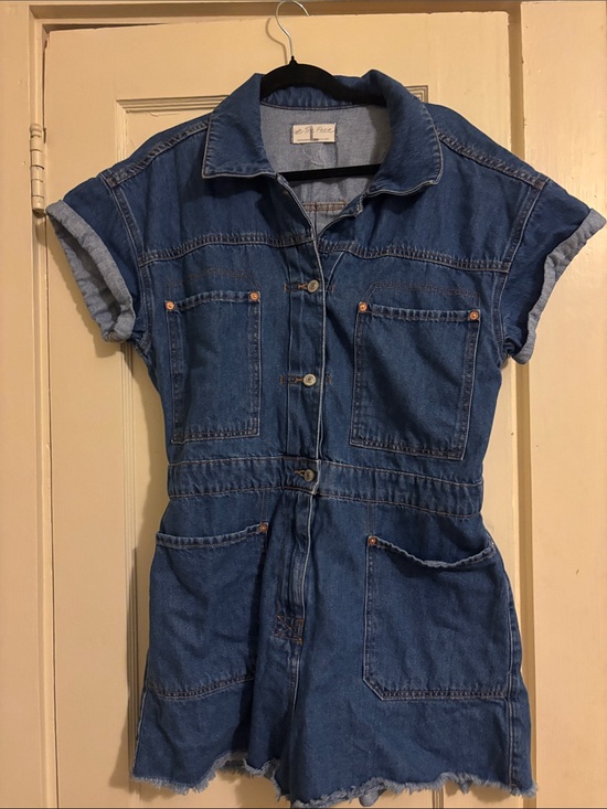 Free People Dresses & Skirts - Free People Blue Denim One-Piece Romper
